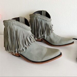 Liberty Black | Leather Fringe Ankle Boots